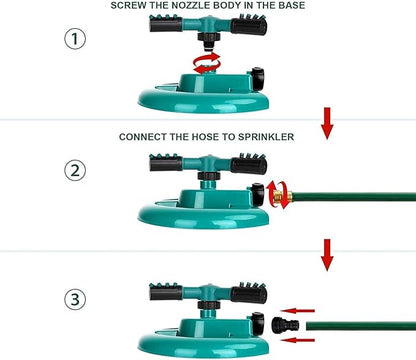 Garden Sprinkler 360 ° Rotating Water
